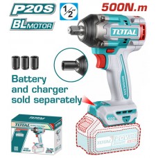 TOTAL ΕΠΑΓΓ. ΜΠΟΥΛΟΝΟΚΛΕΙΔΟ ΜΠΑΤ. Li-ion 20V / 500Nm ΧΩΡΙΣ ΜΠΑΤΑΡΙΑ & ΦΟΡΤΙΣΤΗ TIWLI20501